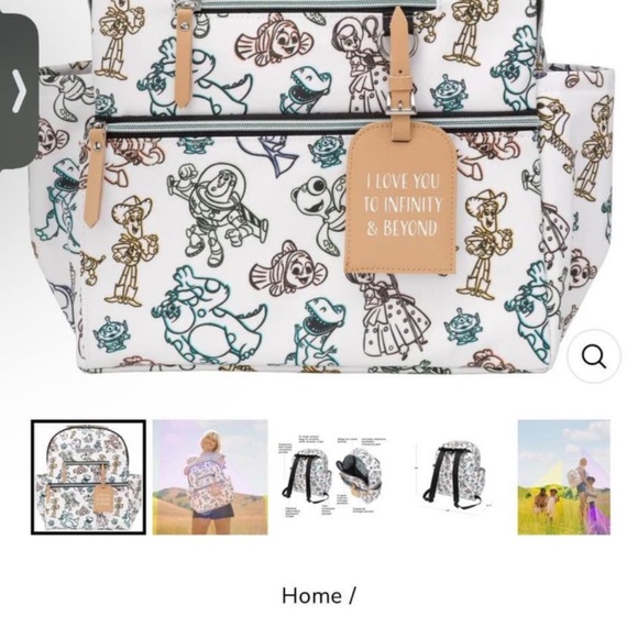 Petunia Pickle Bottom Cream and Black Baby Bag - Picture 4 of 5